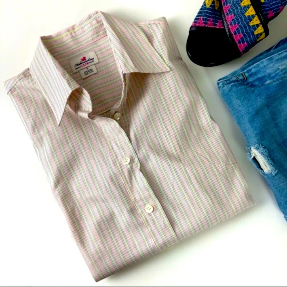 J. Crew Haberdashery Striped Button Down Shirt (size S)